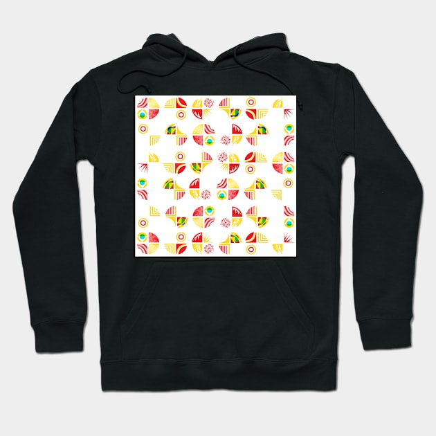 Watercolor geometric pattern Hoodie by ilhnklv